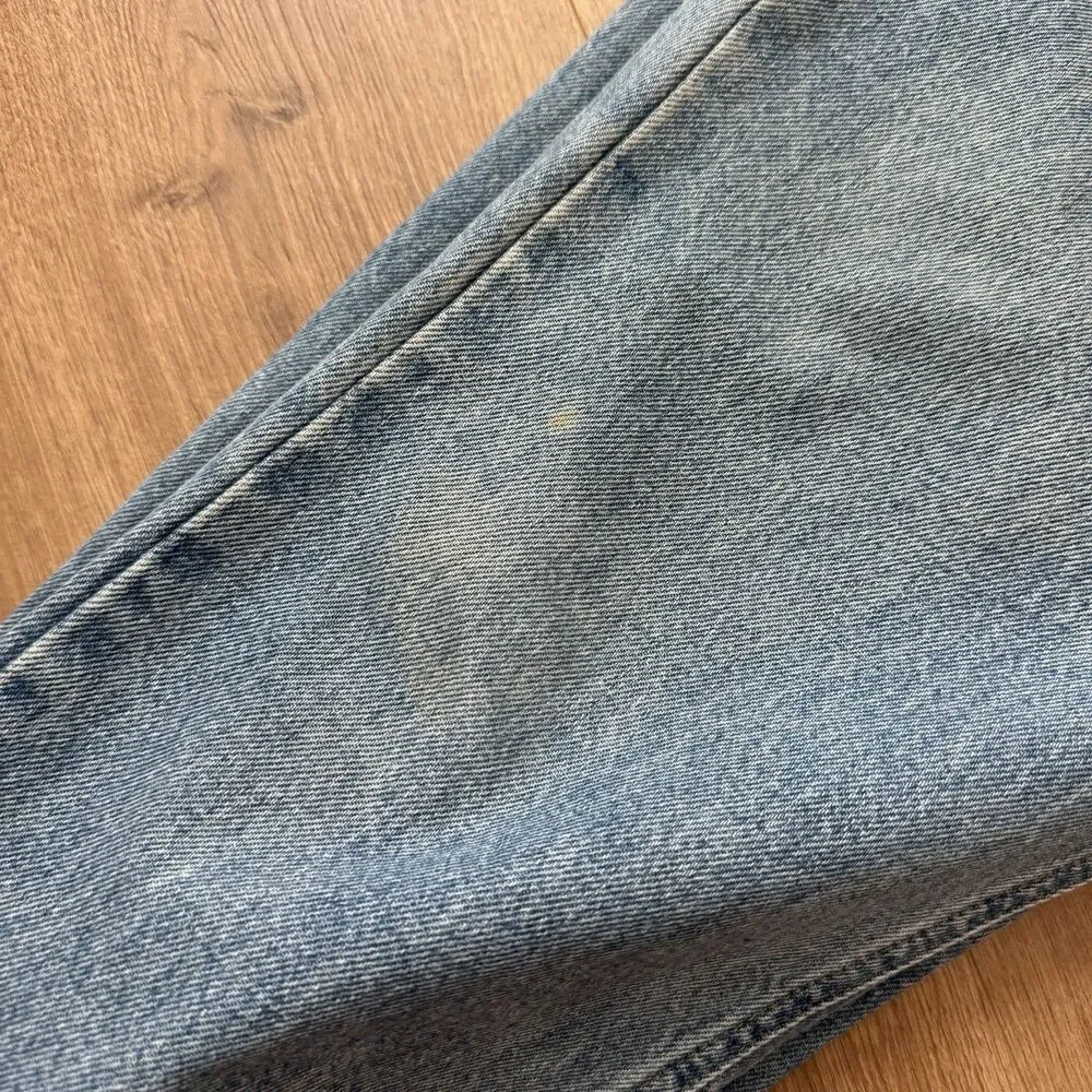 Vintage Carhartt B18 STW Jeans 35x30 Traditional Fit Blue Denim Workwear
